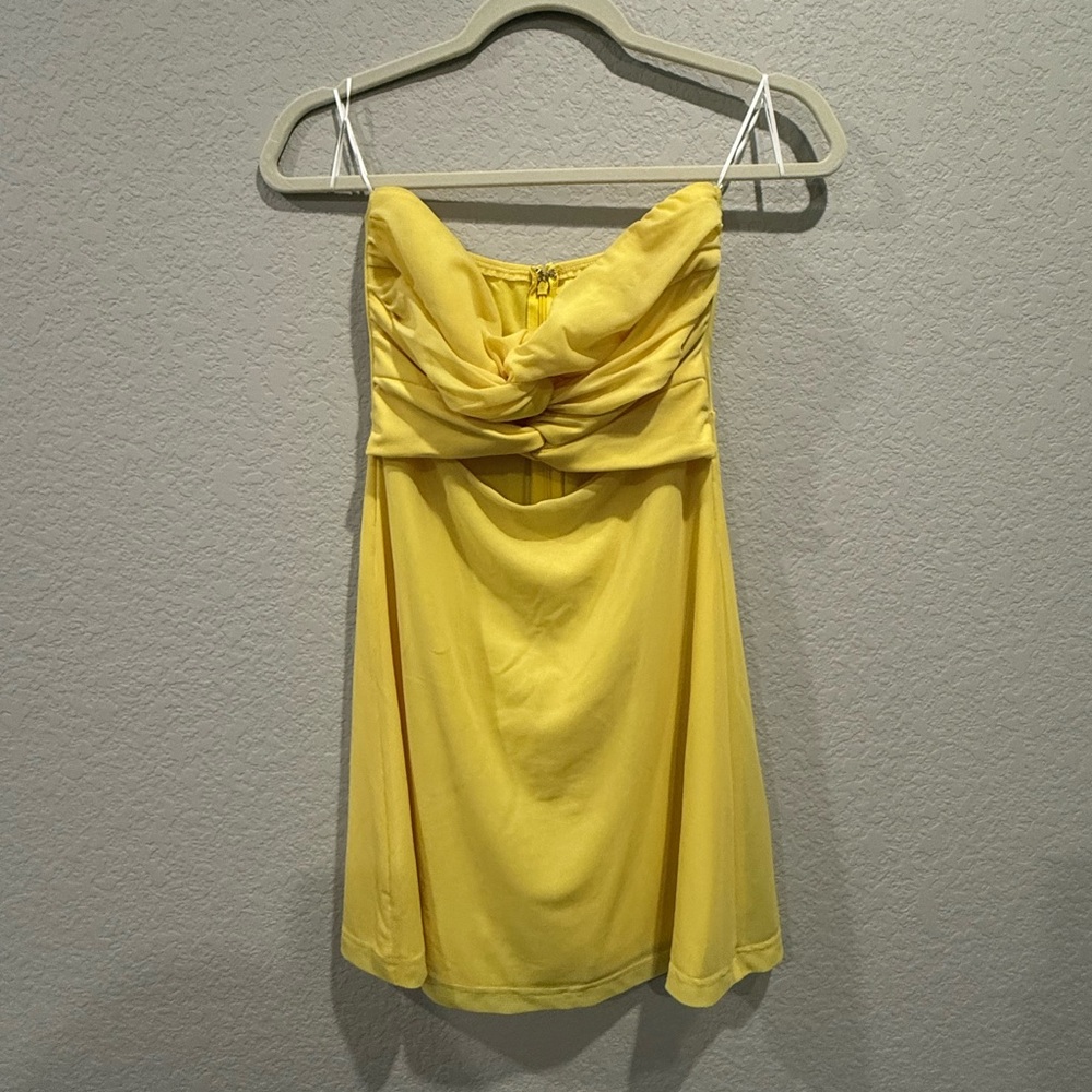Hello Molly Yellow Strapless Dress - Picture 3 of 3